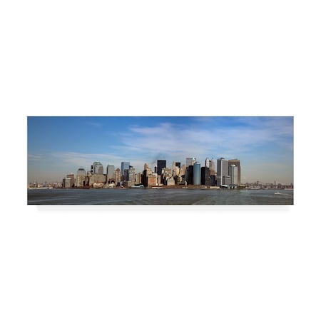 Monte Nagler 'Lower Manhattan Panorama New York Color Pan' Canvas Art,6x19